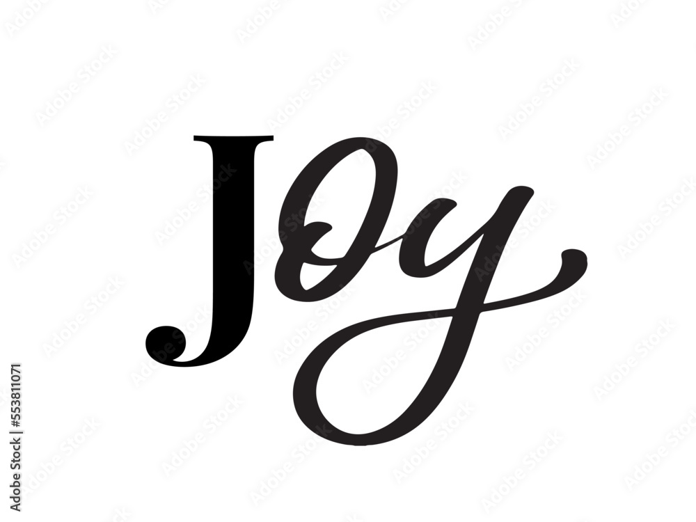 Joy text vector written with an elegant typography. Joy text vector written with an elegant typography.