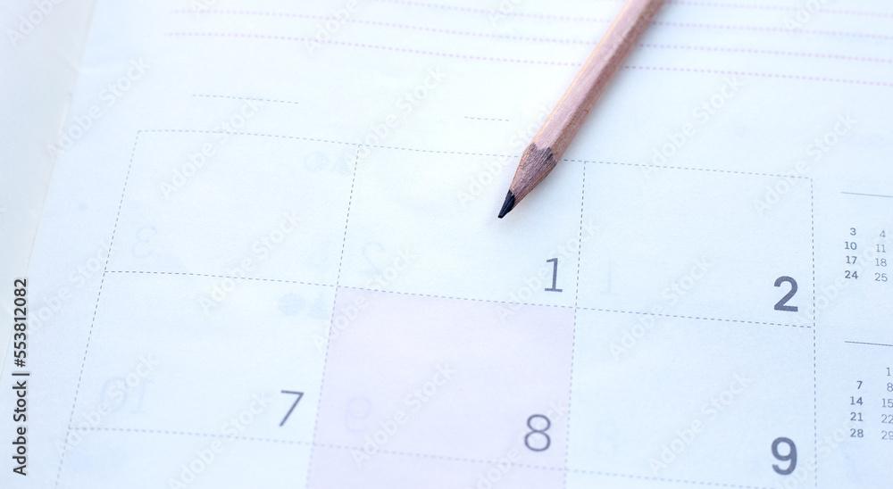 Pencil on notebooks or paper on white background Pencil on notebooks or paper on white background
