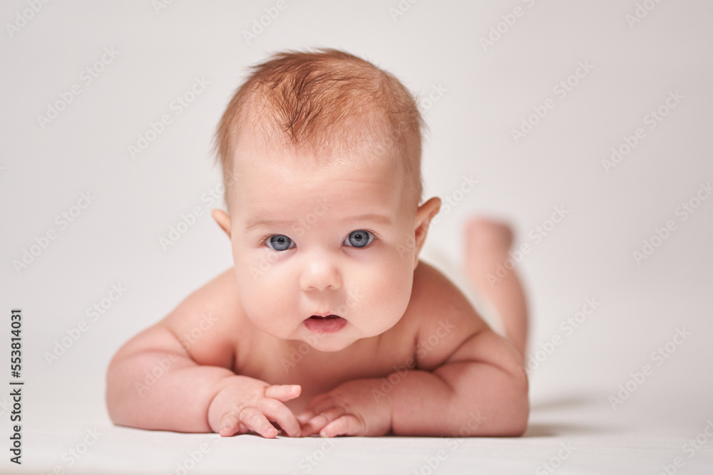Portrait of a child on a white background Portrait of a child on a white background