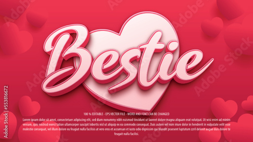 Happy valentine's day editable text effect