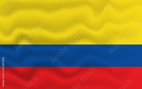 Wavy flag of Ecuador. Flag of Ecuador with a wavy effect. vector illustration