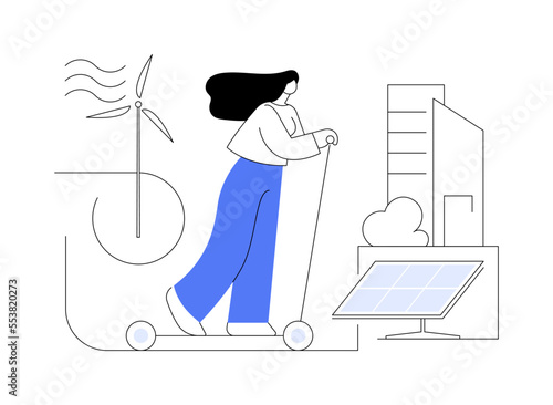 Ecological greenway abstract concept vector illustration.
