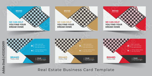 Real estate business card template design, Real Estate Agent and Home Sales Business Card Template Design