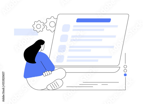 Identity guidelines abstract concept vector illustration.