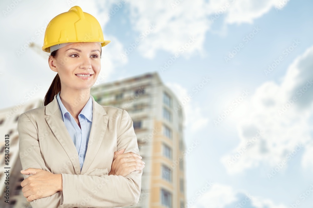 Building concept, construction worker on site Building concept, construction worker on site