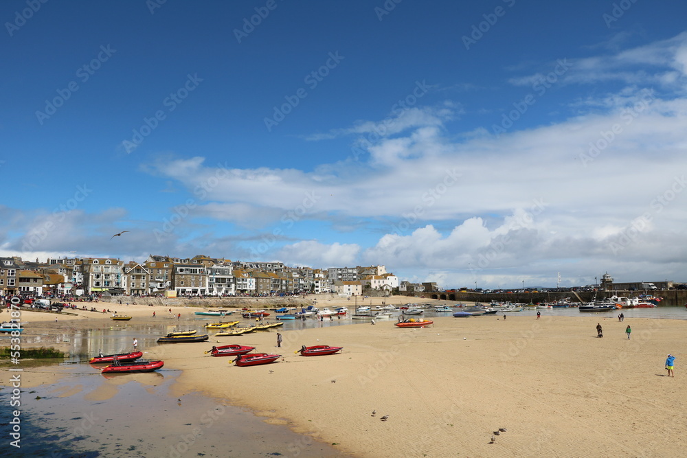 Holidays at Harbor Sands in St Ives in Cornwall at Atlantic ocean, England Great Britain