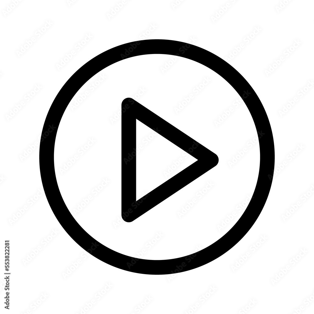 Modern flat design of play icon or video audio file for web Modern flat design of play icon or video audio file for web