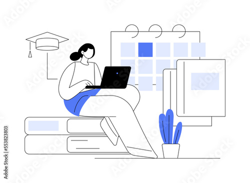 Personalized learning abstract concept vector illustration.