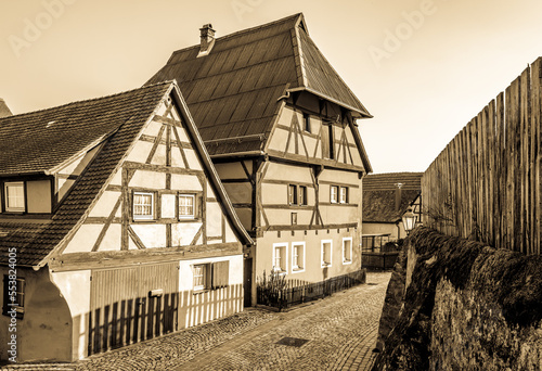 historic buildings at the old town of Wolframs Eschenbach