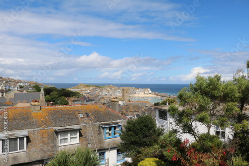Obraz na płótnie View to St Ives in Cornwall at Atlantic ocean, England Great Britain w salonie