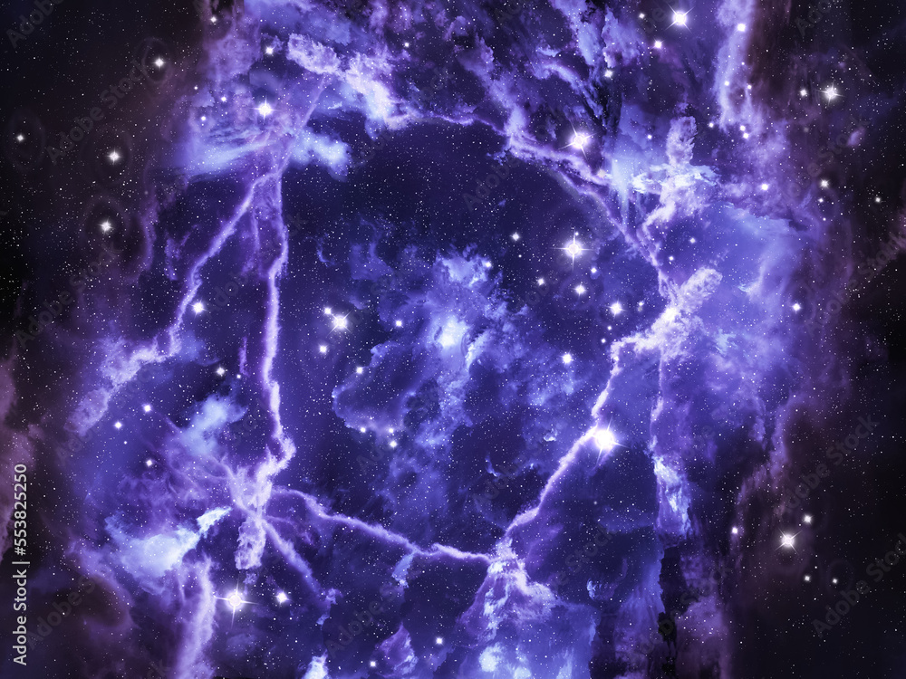 Beautiful interstellar nebula. Clusters of stars and clouds of gas in space. Exploration of the Universe. Abstract background. Beautiful interstellar nebula. Clusters of stars and clouds of gas in space. Exploration of the Universe. Abstract background.