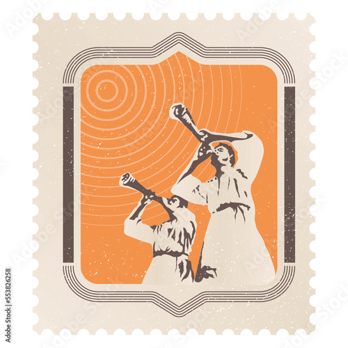 Postmark, Macedonian musicians with traditional Zurla instrument