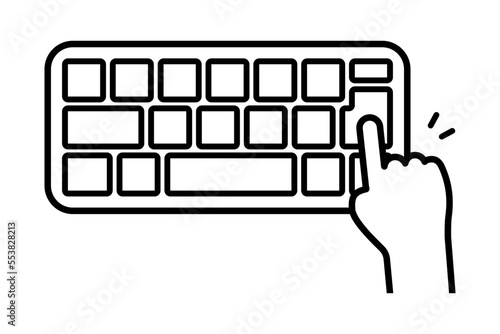 キーボードのリターンキーを押す