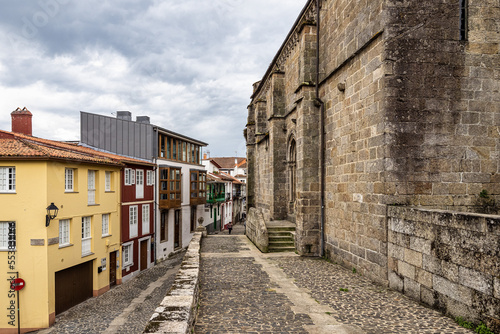 Church of Santa Maria del Azogue at Plaza de Andrade in Betanzos  Galicia  Spain