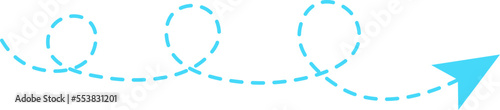 Dashed line arrow