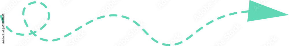 Dashed line arrow