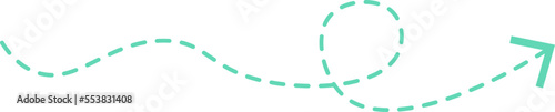 Dashed line arrow