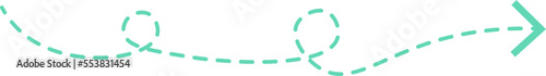 Dashed line arrow