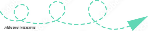Dashed line arrow