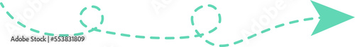 Dashed line arrow