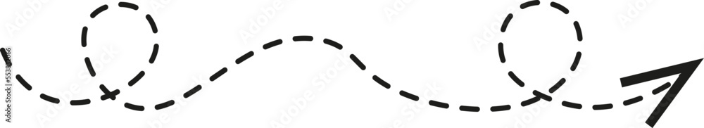Dasged line arrow Dasged line arrow