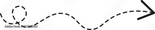 Dashed line arrow