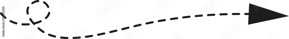 Dasged line arrow Dasged line arrow