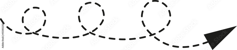 Dasged line arrow Dasged line arrow