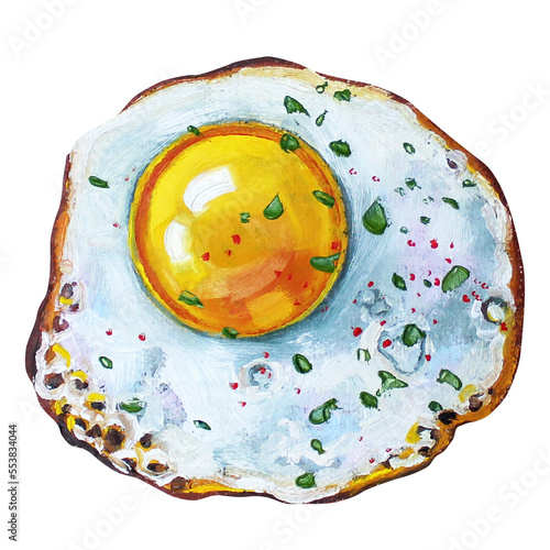 fried egg painting