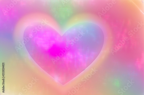 Wallpaper Mural Iridescent hearts in beautiful rainbow colors for your Happy Valentine, hearts background full of love, iridescent beautiful colors, illustration, digital^ Torontodigital.ca