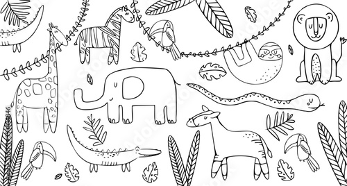Animal-themed colouring book for children 