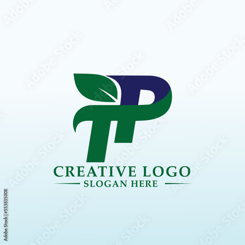 Family farm business logo letter TP