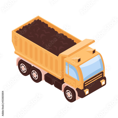 Isometric Coal Truck Composition