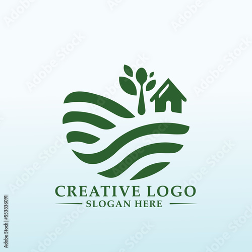 logo for New Farm modern design with old school technicians