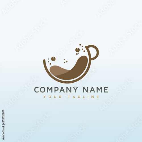 coffee vector logo design idea
