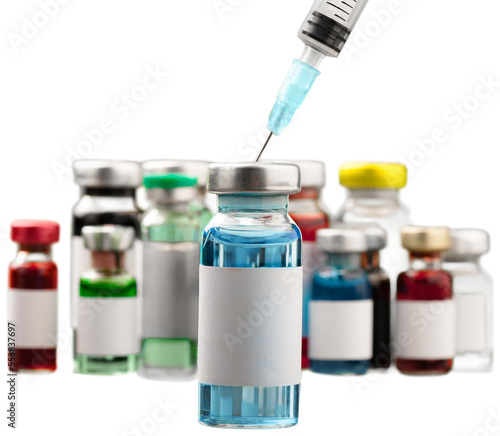 Covid corona virus vaccine vial bottles for intramuscular injections