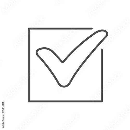 Checkbox with checkmark line icon