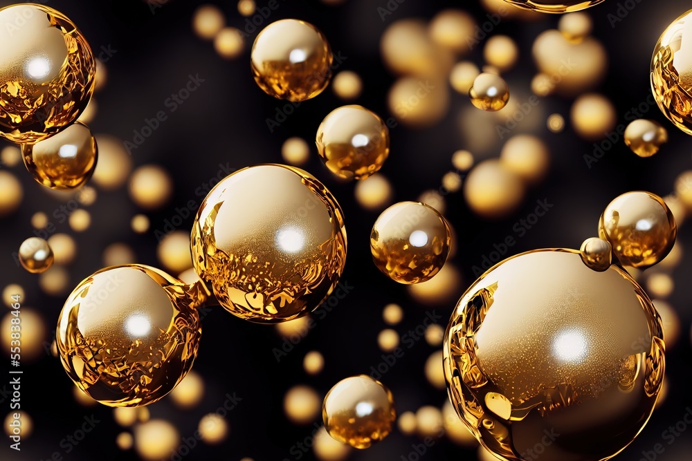 Formula of new face serum. Golden oil capsules hidden in cosmetics. Beauty brand. Generative AI Formula of new face serum. Golden oil capsules hidden in cosmetics. Beauty brand. Generative AI