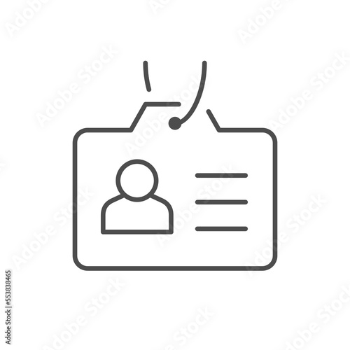 ID card line outline icon