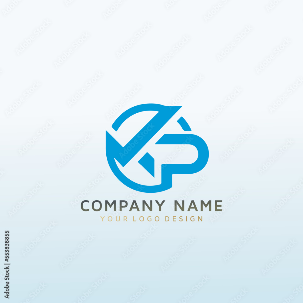 KP vector logo design idea