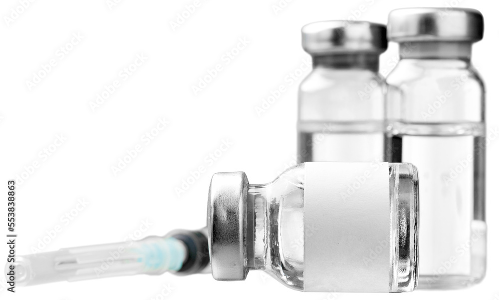 Vaccine and syringe injection and medical mask Vaccine and syringe injection and medical mask