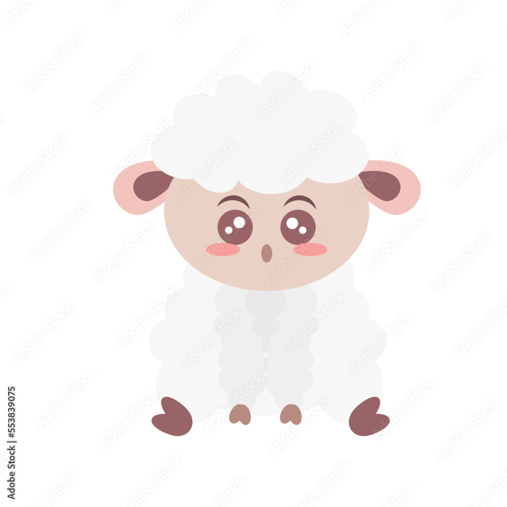 Isolated sheep icon Domestic animal Nativity character Vector Isolated sheep icon Domestic animal Nativity character Vector