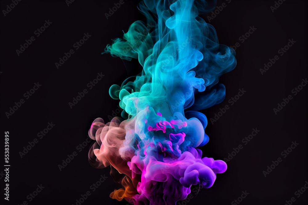 Mystical Neon Smoke - AI Generated Mystical Neon Smoke - AI Generated