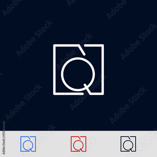 Elegant Logo With Letter Q. Creative and minimal design Q logo. Symbol Q for logo. vector eps10