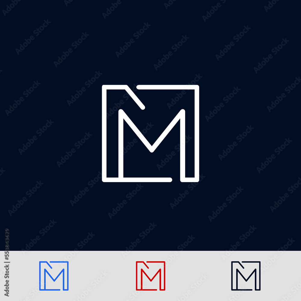 Elegant Logo With Letter M. Creative and minimal design M logo. Symbol M for logo. vector eps10 Elegant Logo With Letter M. Creative and minimal design M logo. Symbol M for logo. vector eps10