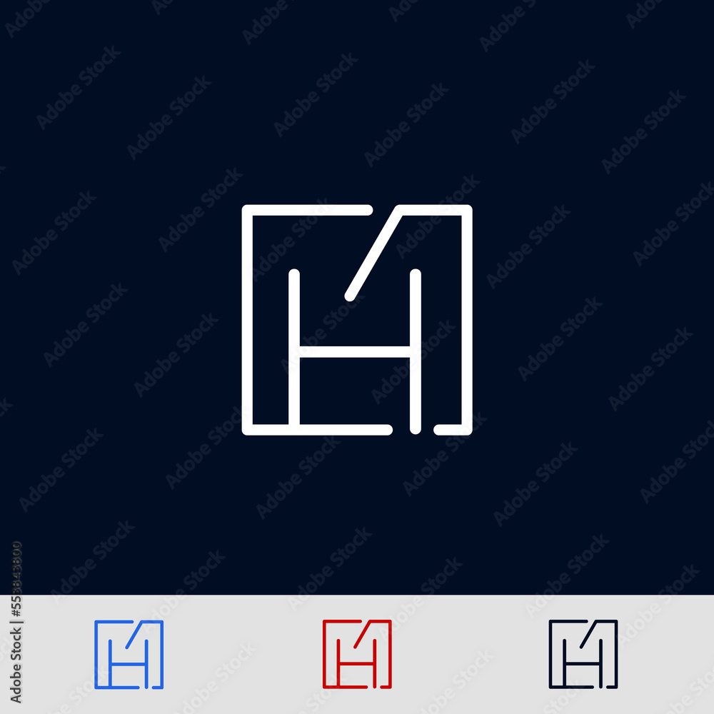 Elegant Logo With Letter H. Creative and minimal design H logo. Symbol