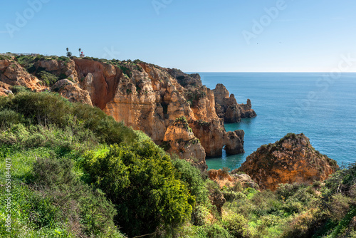 Cliffs in Lagos Portugal