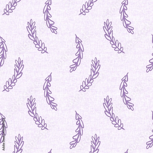 Gender neutral purple botanical foliage seamless raster background. Simple whimsical 2 tone pattern. Kids floral nursery wallpaper or scandi all over print.