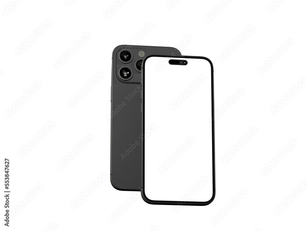 3d smartphone with blank screen isolated 3d smartphone with blank screen isolated