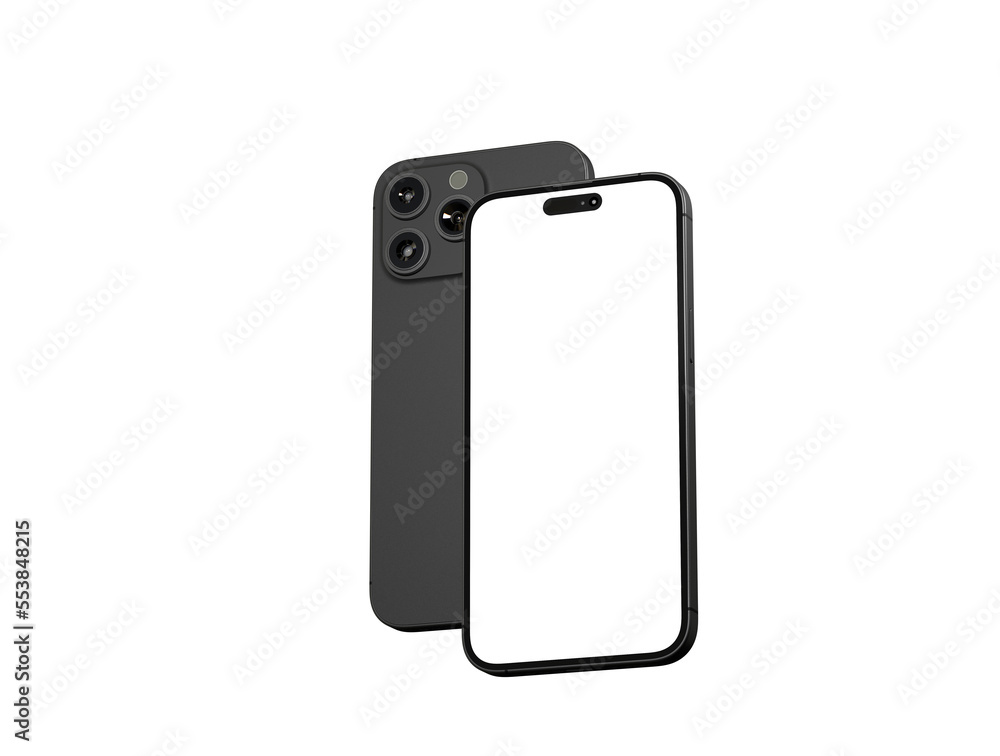 Smartphone frameless blank screen mockup Smartphone frameless blank screen mockup